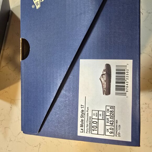 Vans Premium Pony Hair Mules Slides Chocolate Slip-On Shoes MENS SIZE 10 NEW - Picture 9 of 13